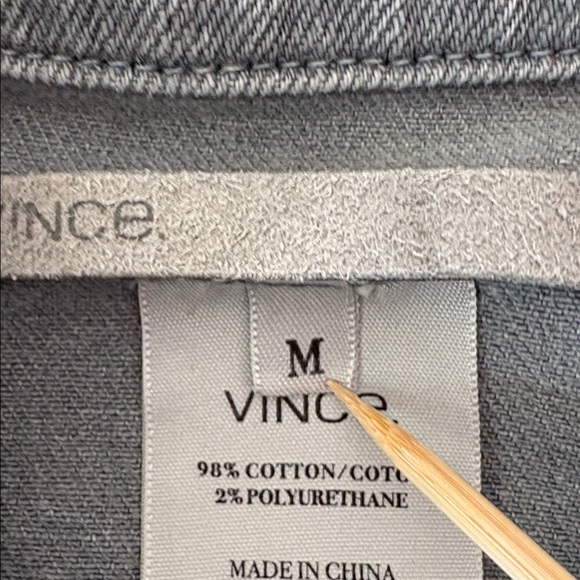 Vince Washed Denim Jean Jacket in Light Grey Casual Boho Layering Size XS/S * - Picture 7 of 12